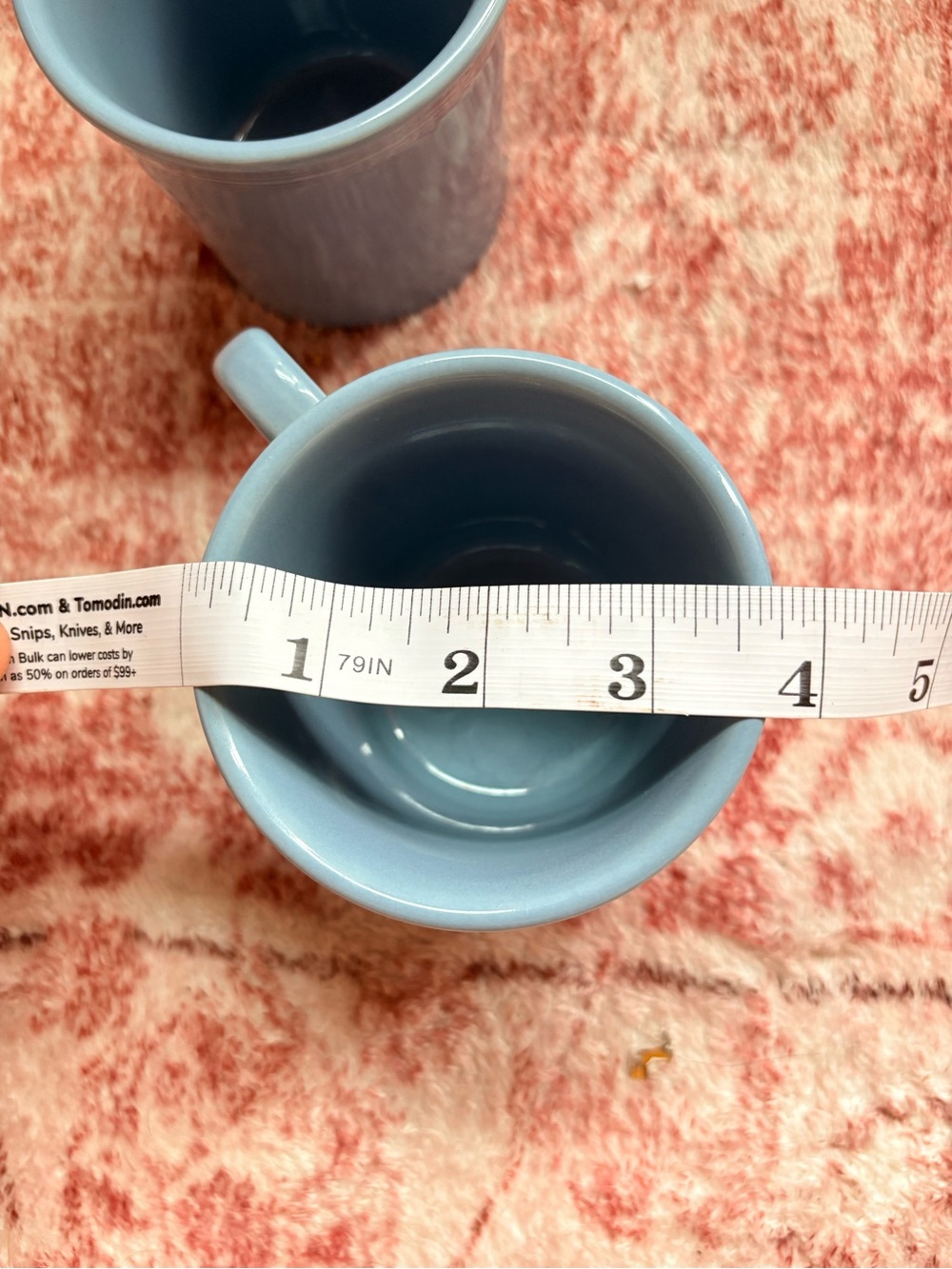 Fiestaware Periwinkle Ceramic Mug Pair with Round Handles - Picture 4 of 4